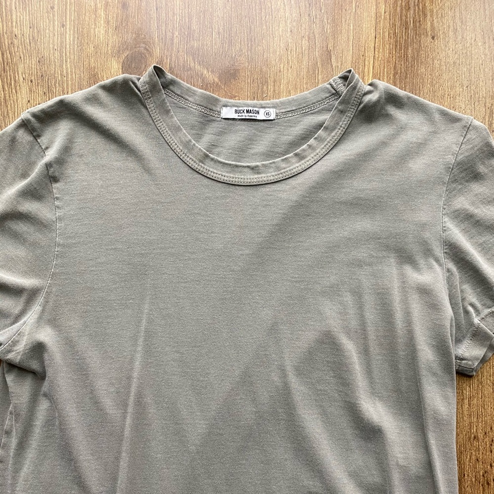 BUCK MASON XTRA SMALL GREY T SHIRT